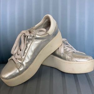 Ash Cult silver platform sneakers
